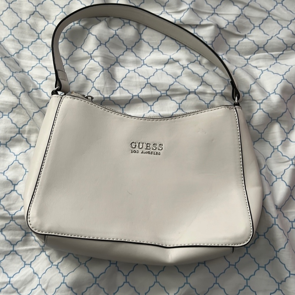 White guess shoulder bag